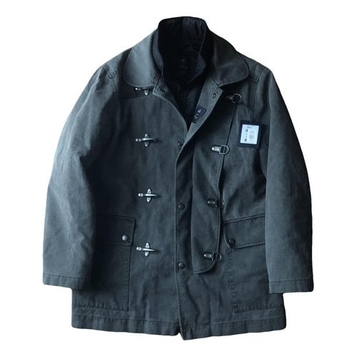 Pre-owned Fay Peacoat In Grey