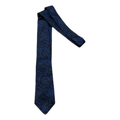 Pre-owned Kiton Silk Tie In Navy