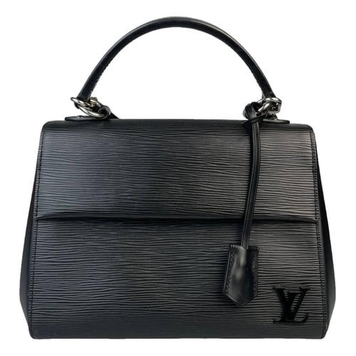 Pre-owned Louis Vuitton Cluny Leather Handbag In Black