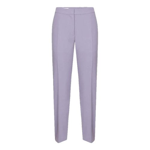 Pre-owned Dries Van Noten Wool Trousers In Purple