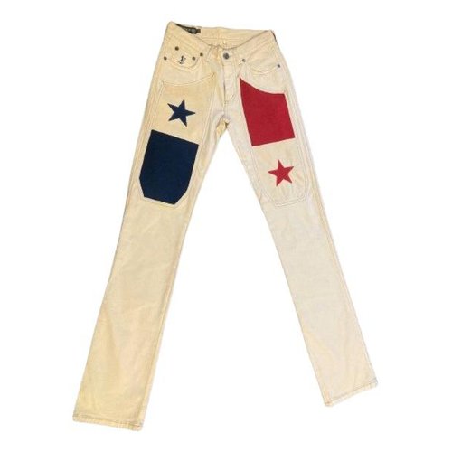 Pre-owned Jeckerson Straight Jeans In White