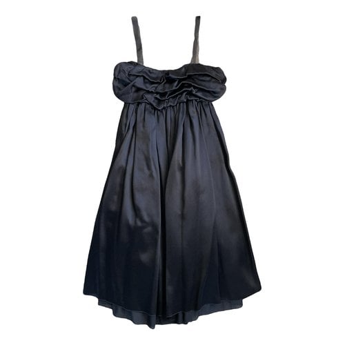 Pre-owned Mauro Grifoni Silk Dress In Black