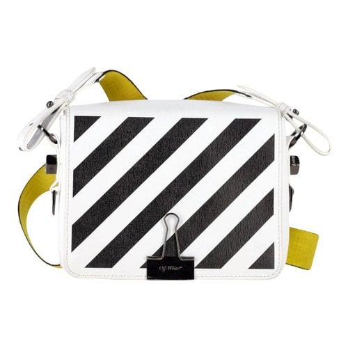 Pre-owned Off-white Leather Crossbody Bag In White