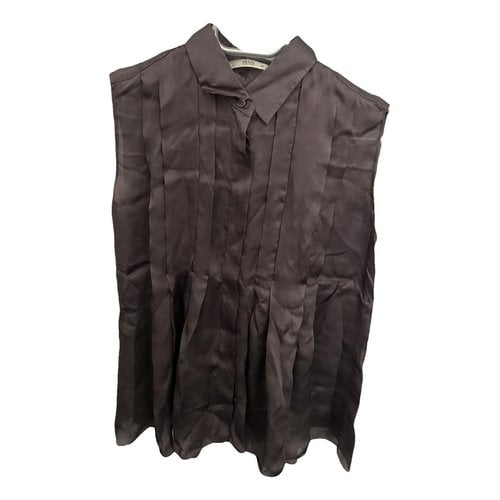 Pre-owned Prada Silk Shirt In Grey