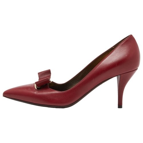 Pre-owned Lanvin Leather Heels In Red