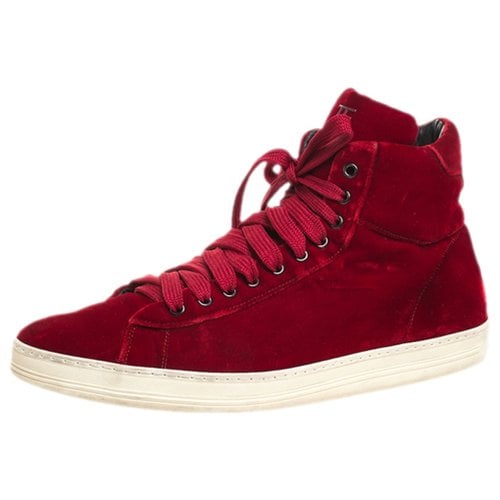 Pre-owned Tom Ford Cloth Trainers In Red