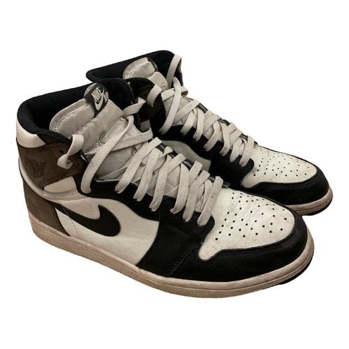 Pre-owned Jordan 1 Leather High Trainers In Multicolour