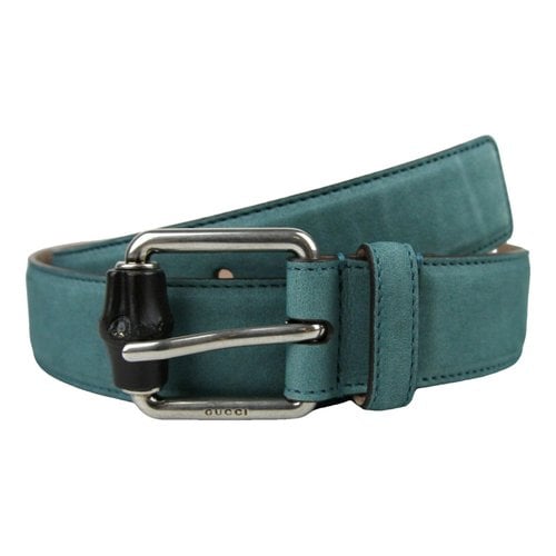 Pre-owned Gucci Belt In Blue