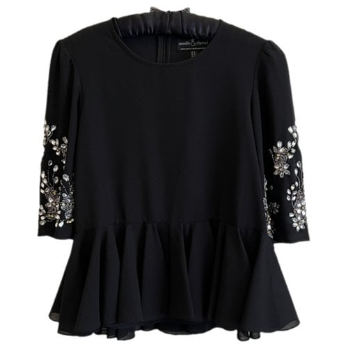Pre-owned Needle & Thread Blouse In Black