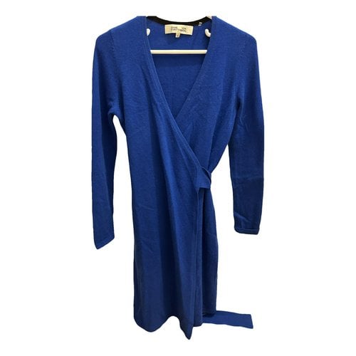 Pre-owned Diane Von Furstenberg Cashmere Mid-length Dress In Blue