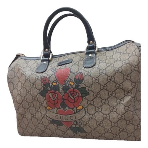 Pre-owned Gucci Joy Cloth Handbag In Brown