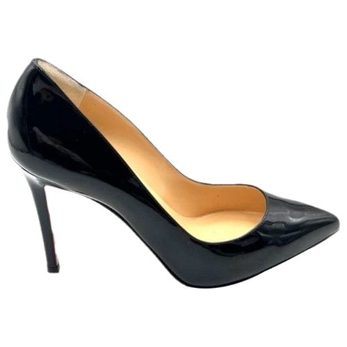 Pre-owned Christian Louboutin Leather Heels In Black
