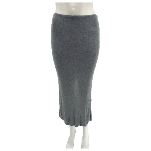 Pre-owned St Agni Maxi Skirt In Grey
