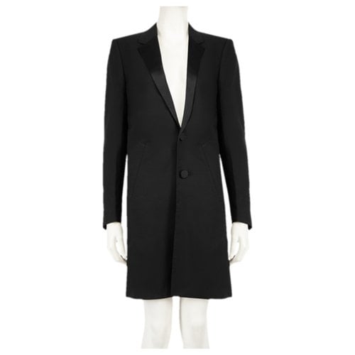 Pre-owned Saint Laurent Wool Coat In Black