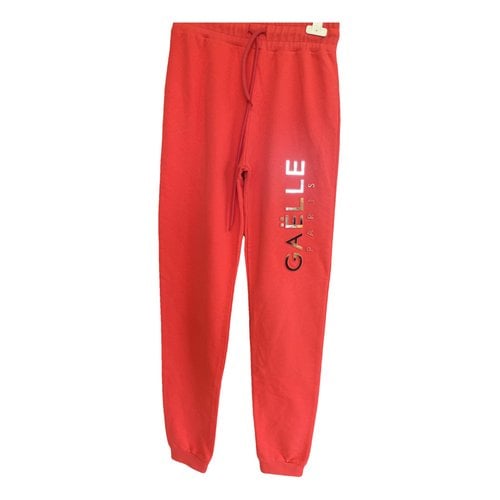 Pre-owned Gaelle Paris Trousers In Red