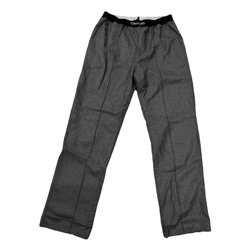 Pre-owned Tom Ford Cashmere Trousers In Grey