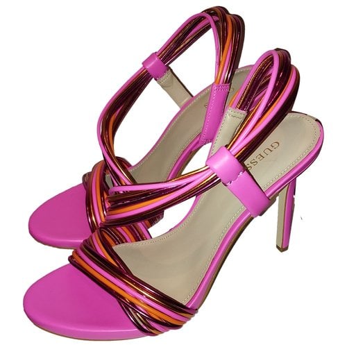 Pre-owned Guess Leather Sandals In Multicolour