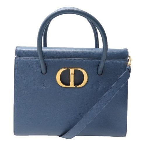 Pre-owned Dior Leather Crossbody Bag In Blue