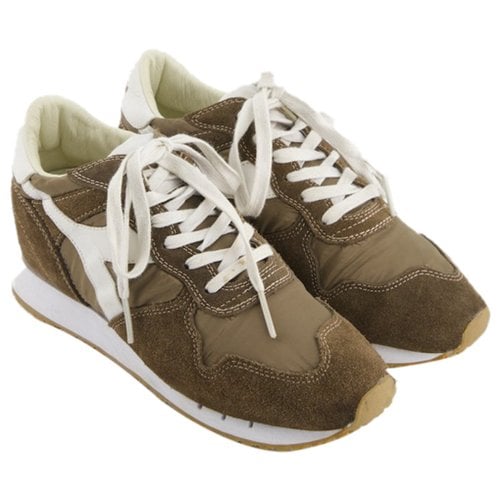 Pre-owned Diadora Cloth Low Trainers In Brown