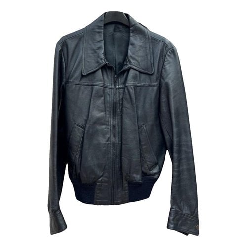 Pre-owned Andres Sarda Leather Biker Jacket In Black