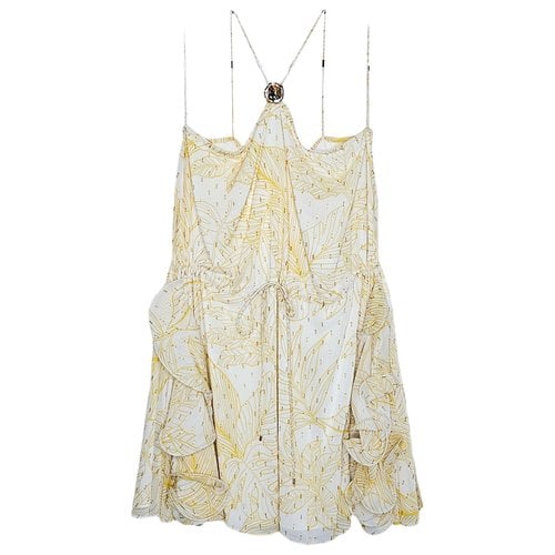 Pre-owned Alexis Mini Dress In Gold