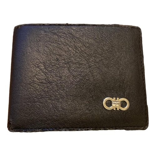 Pre-owned Ferragamo Leather Small Bag In Black