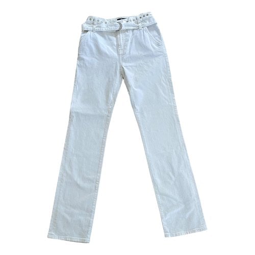 Pre-owned 7 For All Mankind Slim Jeans In White