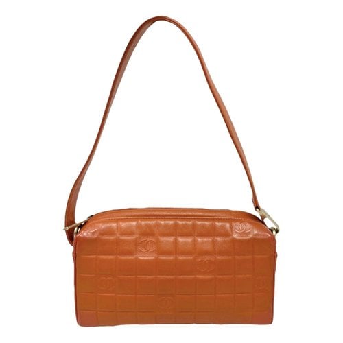 Pre-owned Chanel Leather Mini Bag In Orange