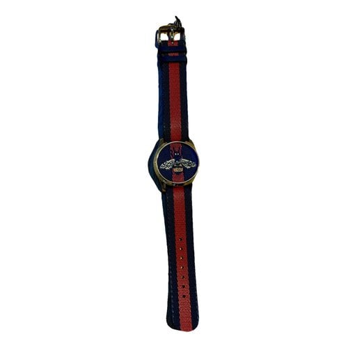 Pre-owned Gucci G-timeless Watch In Burgundy