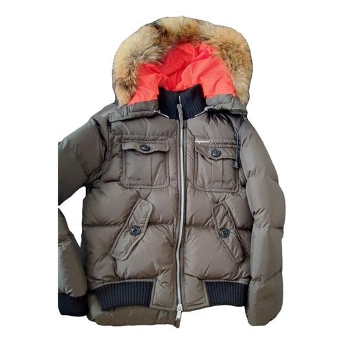 Pre-owned Dsquared2 Puffer In Khaki