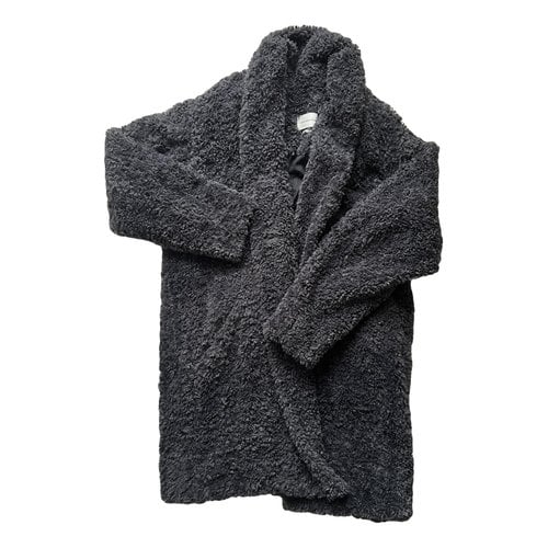 Pre-owned Isabel Marant Étoile Faux Fur Coat In Anthracite