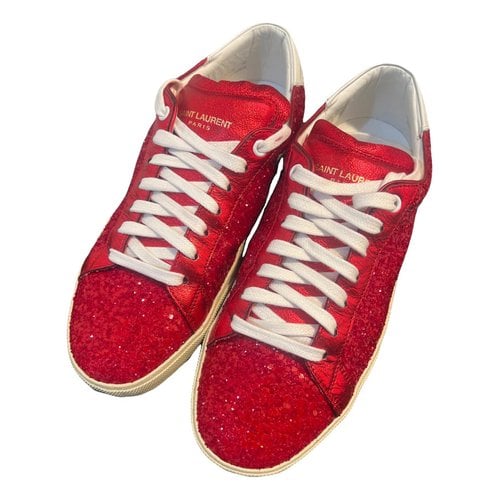 Pre-owned Saint Laurent Low Trainers In Red