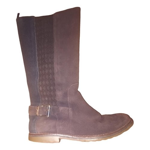 Pre-owned Tommy Hilfiger Riding Boots In Brown