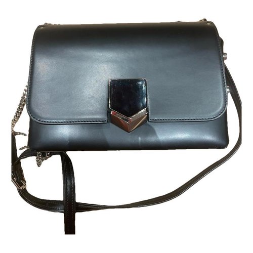 Pre-owned Jimmy Choo Lockett Leather Handbag In Black