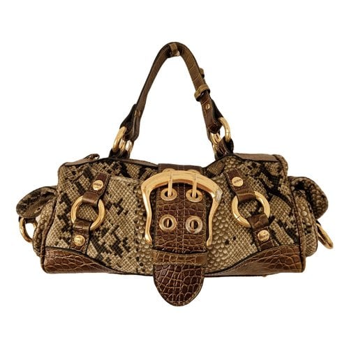 Pre-owned Guess Velvet Handbag In Brown