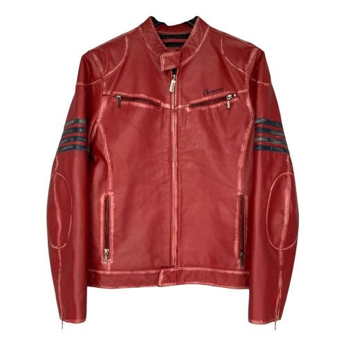 Pre-owned Chevignon Leather Jacket In Red