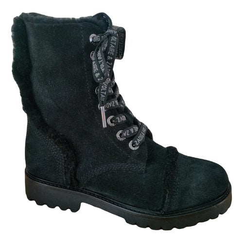 Pre-owned Zadig & Voltaire Joe Snow Boots In Black