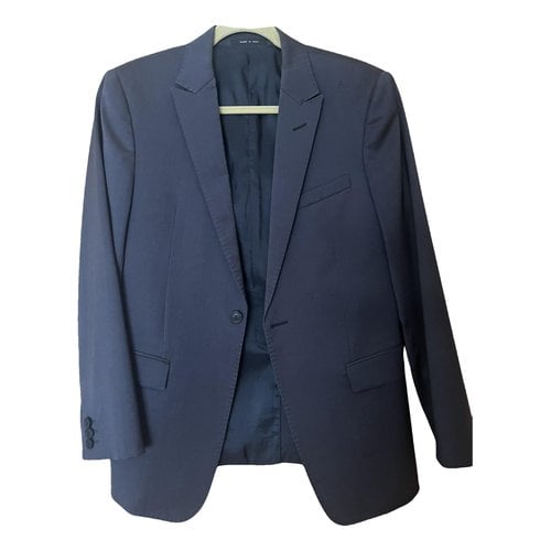 Pre-owned Emporio Armani Wool Suit In Navy