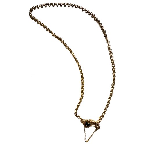 Pre-owned Maria Black Silver Long Necklace In Gold