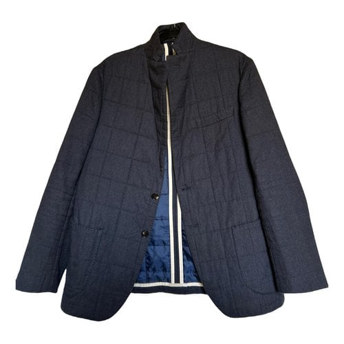 Pre-owned Merci Wool Jacket In Blue