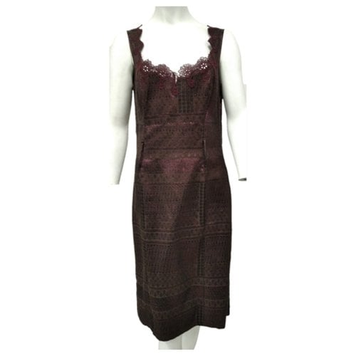 Pre-owned Class Cavalli Mid-length Dress In Burgundy