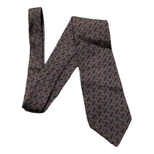 Pre-owned Ted Lapidus Silk Tie In Brown
