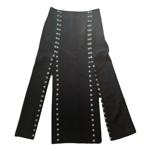 Pre-owned Maje Maxi Skirt In Black