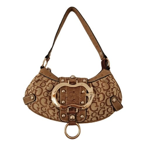 Pre-owned Guess Linen Handbag In Brown