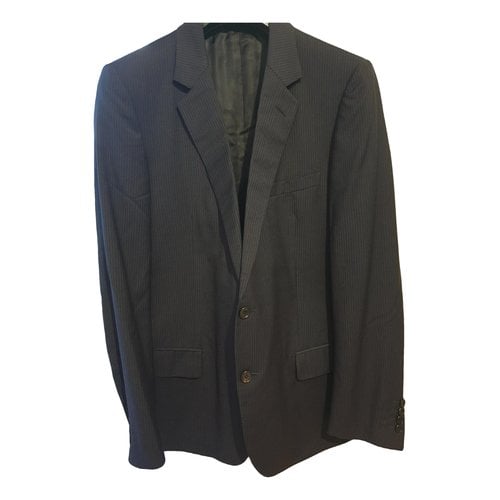 Pre-owned Dior Wool Suit In Blue