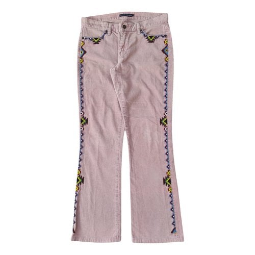 Pre-owned Ralph Lauren Straight Pants In Pink