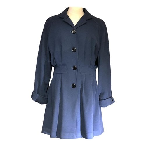 Pre-owned Fendi Wool Coat In Blue