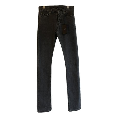 Pre-owned Saint Laurent Slim Jeans In Grey