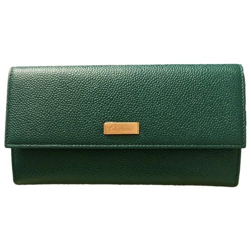 Pre-owned Chopard Leather Wallet In Green