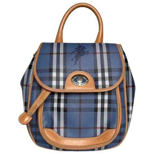 Pre-owned Burberry Leather Backpack In Blue